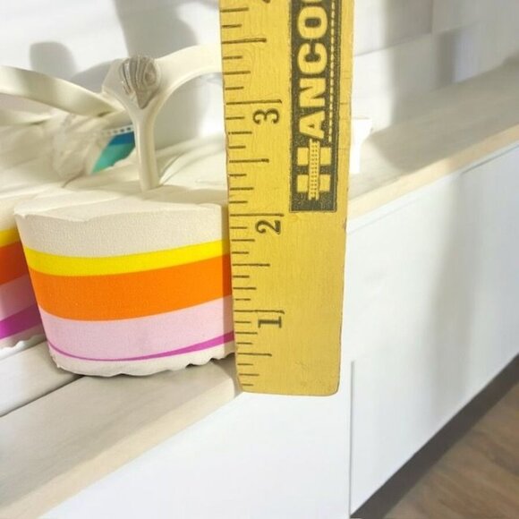 Kurt Geiger London Kensington Wedge Flipflop Rainbow Size 8.5 - Picture 5 of 13